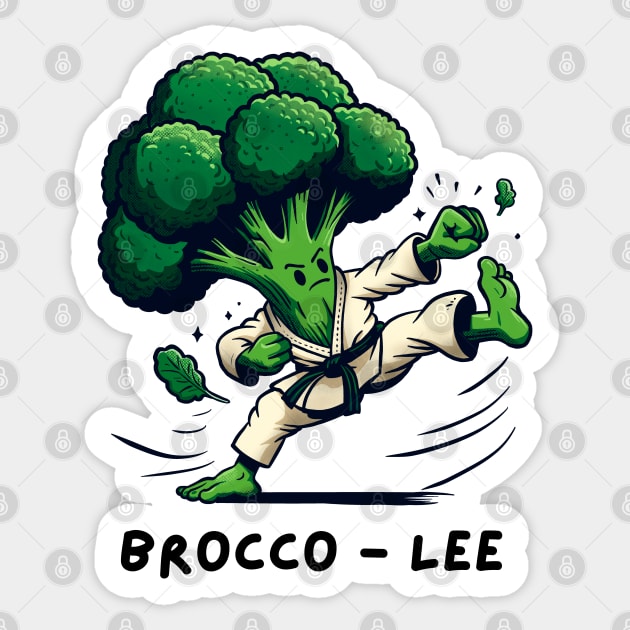karate broccoli Sticker by Horrible Bunny